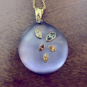 Alexis Bittar lavender jeweled necklace